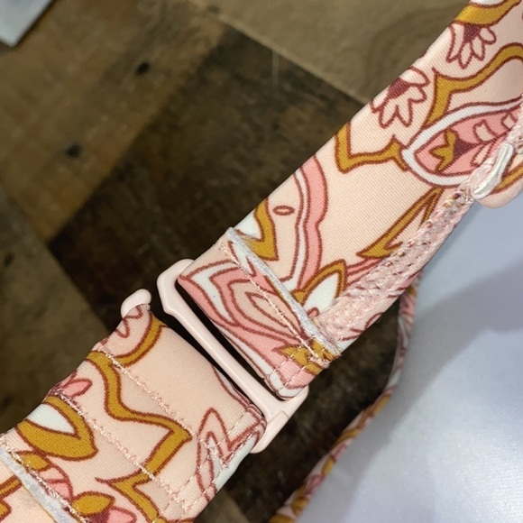 Kona Sol bikini top only bandeau NWT pink paisley boho floral small - Picture 4 of 6